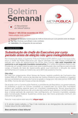 Imagem da notícia BOLETIM SEMANAL Nº 48 - 03 DE NOVEMBRO DE 2025